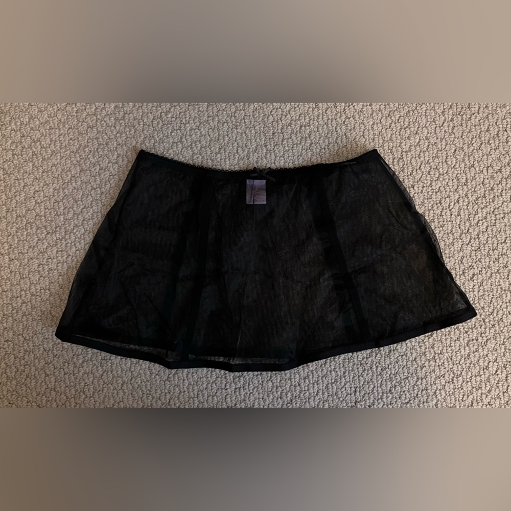 Savage X Fenty Black Sheer Skirt